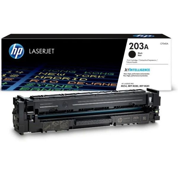 HP 203A Black LaserJet Toner Cartridge - CF540A.