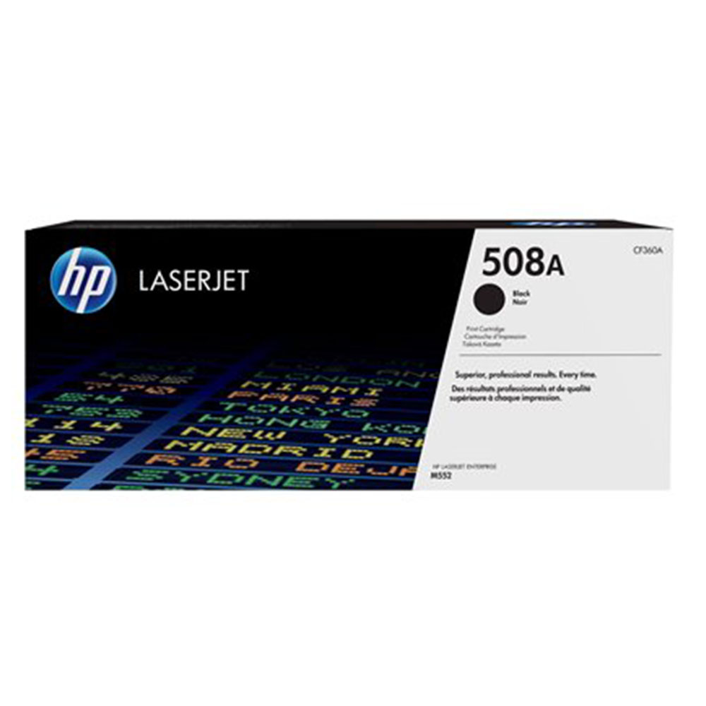 HP Original 508A CF360A BlackLaserJet Toner Cartridge.