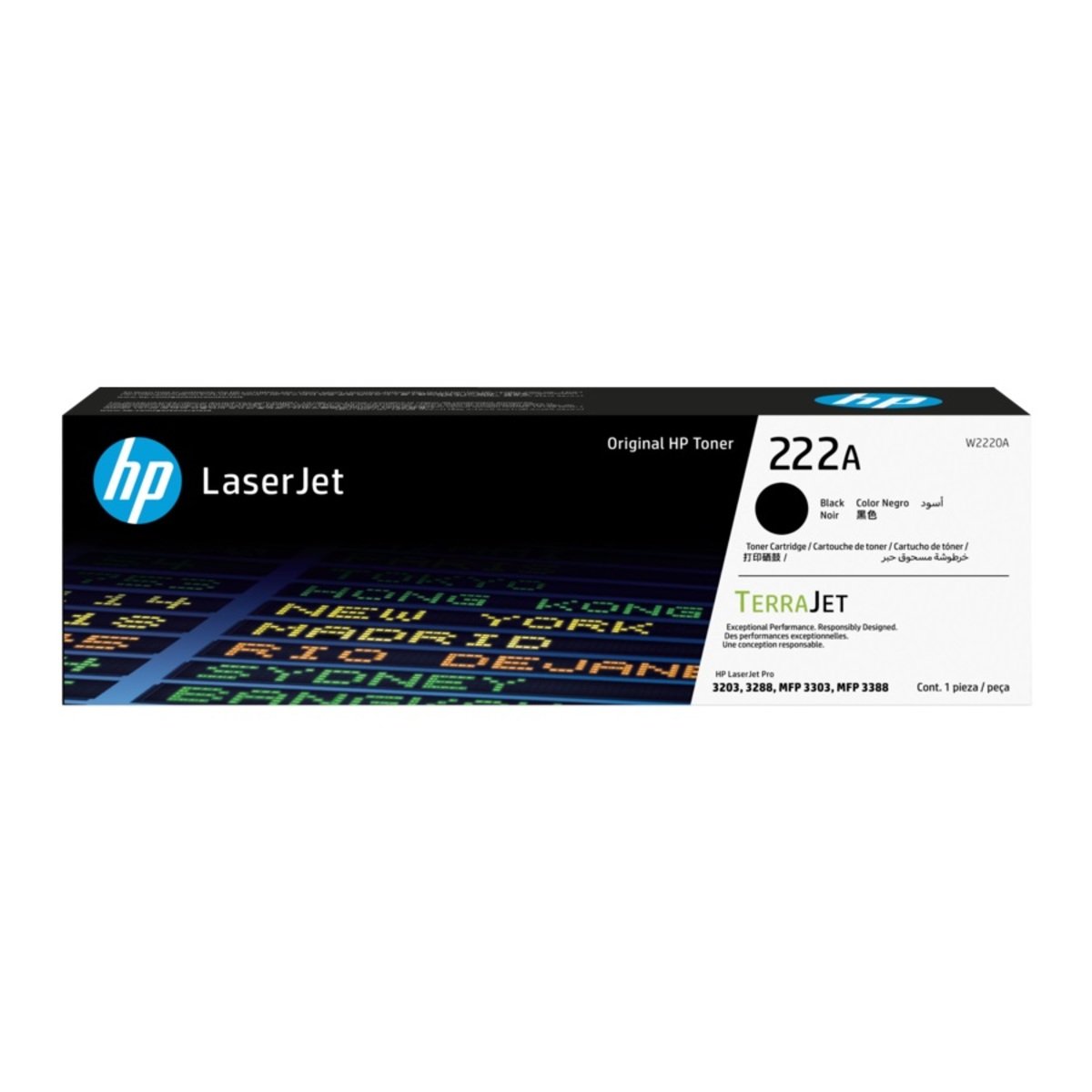 HP 222A Black Color, Toner Cartridge.