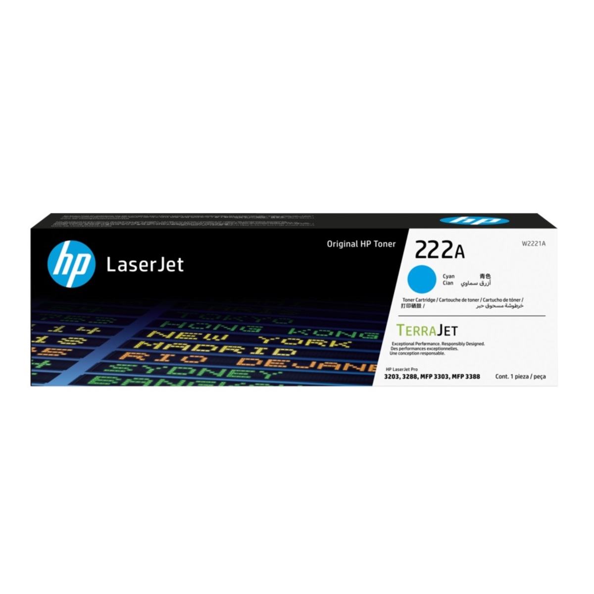 HP 222A Cyan Color, Toner Cartridge.