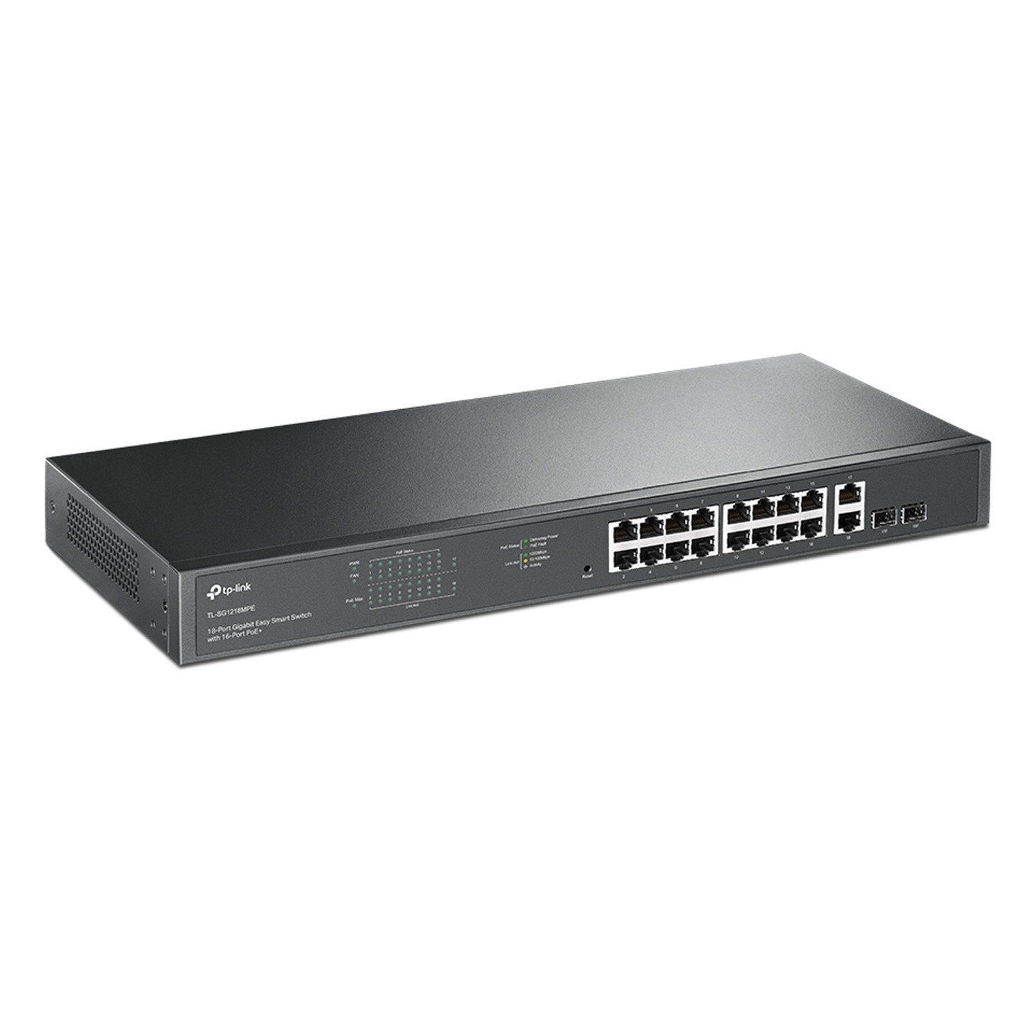 TP-Link16 Port Gigabit POE Smart Switch TL-SG1218MPE - Rack Mountable - Image 3