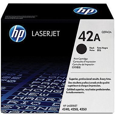 Hp Original 42A Q5942A Black Toner Cartridge.