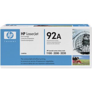 HP Original 92A C4092A Black Toner Cartridge.