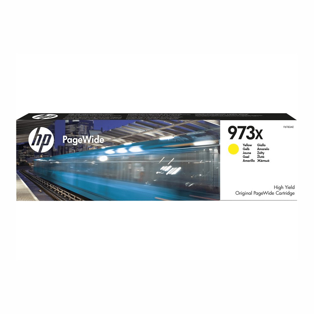 HP 973X High Yield Toner Cartridge, Yellow Color.