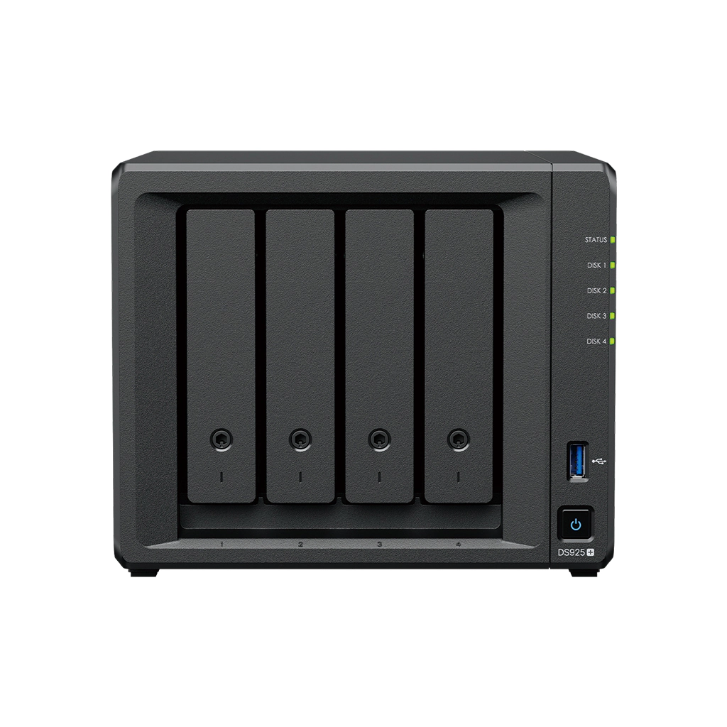 Synology DiskStation DS925+ - SATA, M.2 NVMe, 4-Bays, USB, LAN, Desktop