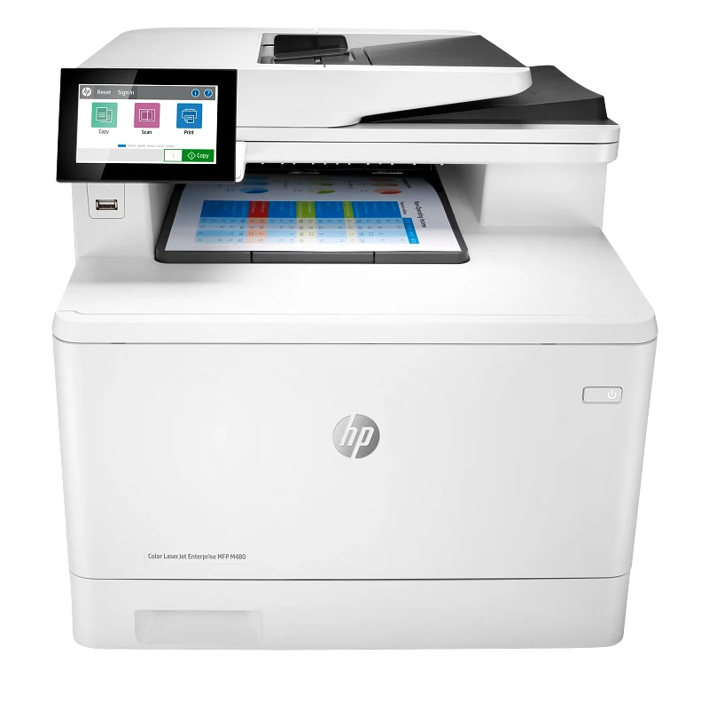 HP Color LaserJet Enterprise MFP M480f - 27ppm, A4, USB, LAN, FAX, Color Laser - Printer - Image 3