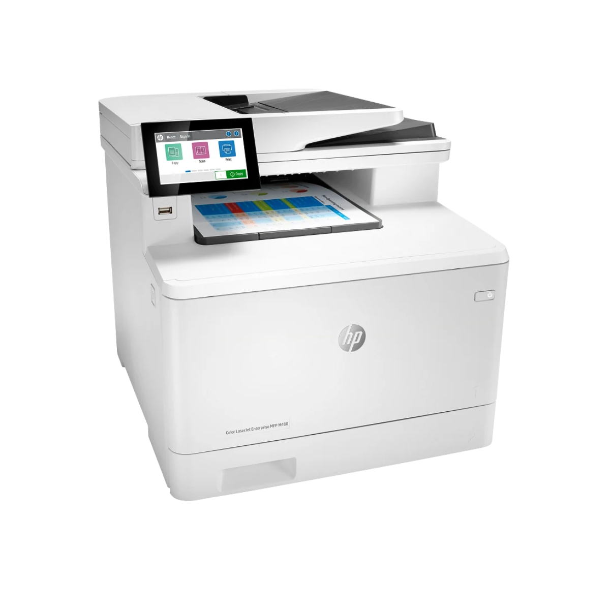 HP Color LaserJet Enterprise MFP M480f - 27ppm, A4, USB, LAN, FAX, Color Laser - Printer