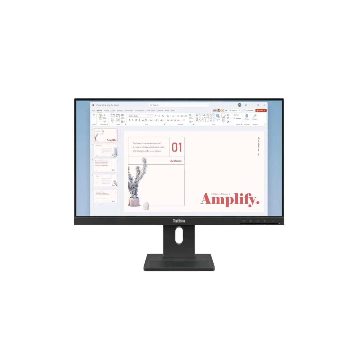Lenovo ThinkVision E24-40 - 23.8" FHD IPS, 4ms, 100Hz, D-Sub, HDMI, DisplayPort, Speaker - Monitor (64BAMAR1UK)