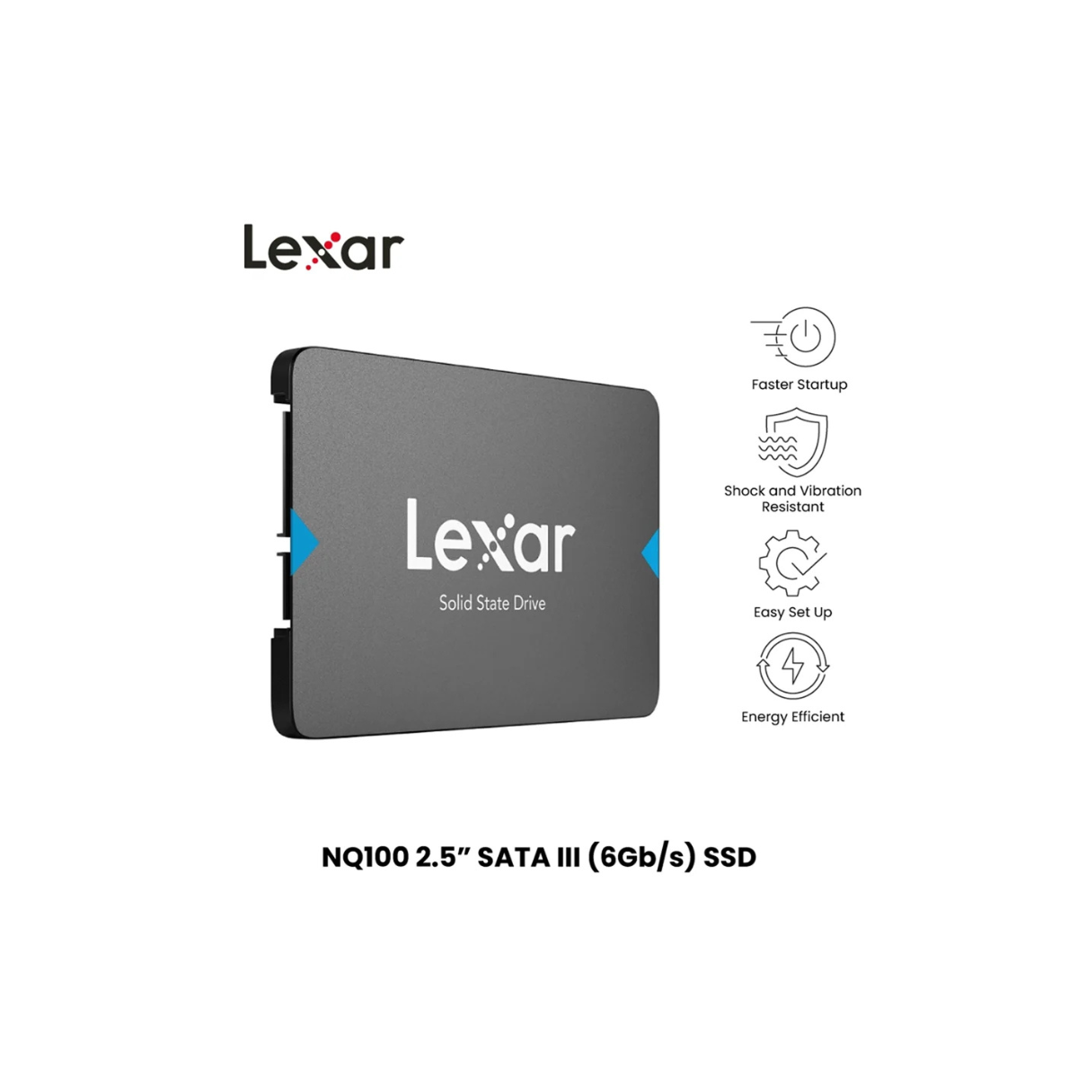 Lexar 1TB NQ100 SSD SATA 2.5 Inch, 550MB/s
