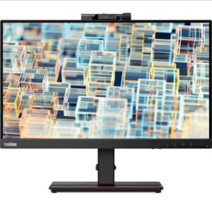 Lenovo ThinkVision T24v 20 Monitor 23.8 VGA HDMI 1.4 DP1 2 Webcam FHD.