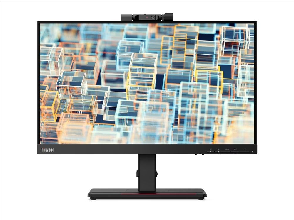 Lenovo ThinkVision T24v 20 Monitor 23.8 VGA HDMI 1.4 DP1 2 Webcam FHD.