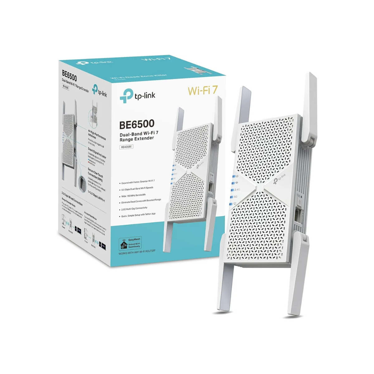 TP-Link Range Extender RE405BE BE6500 Dual-Band WiFi 7