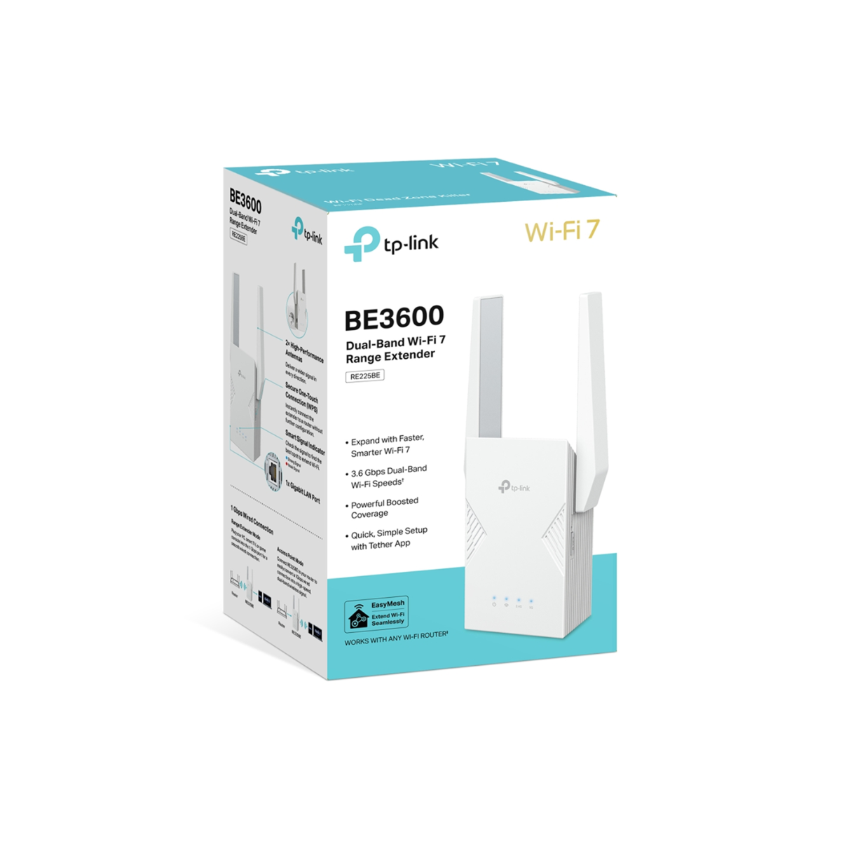 TP-Link Range Extender RE225BE BE3600 WiFi 7 Dual-Band