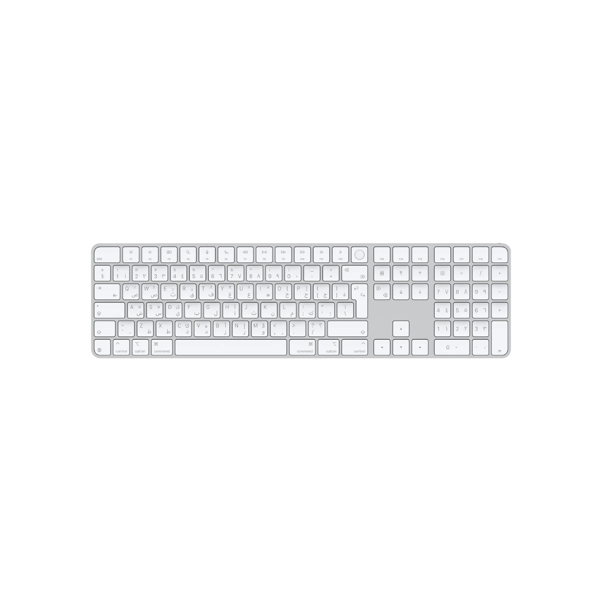 Apple Magic Keyboard With Touch ID - Numeric Keypad, Eng/Arb - White