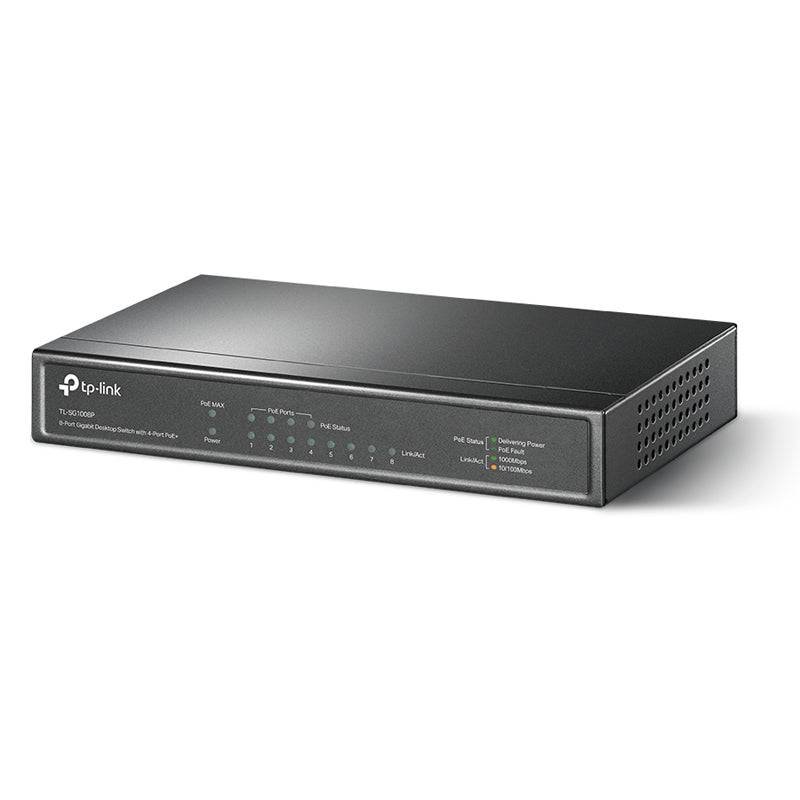 TP-Link TL-SG1008P 8 Ports Gigabit Desktop-Switch, With 4 Port PoE