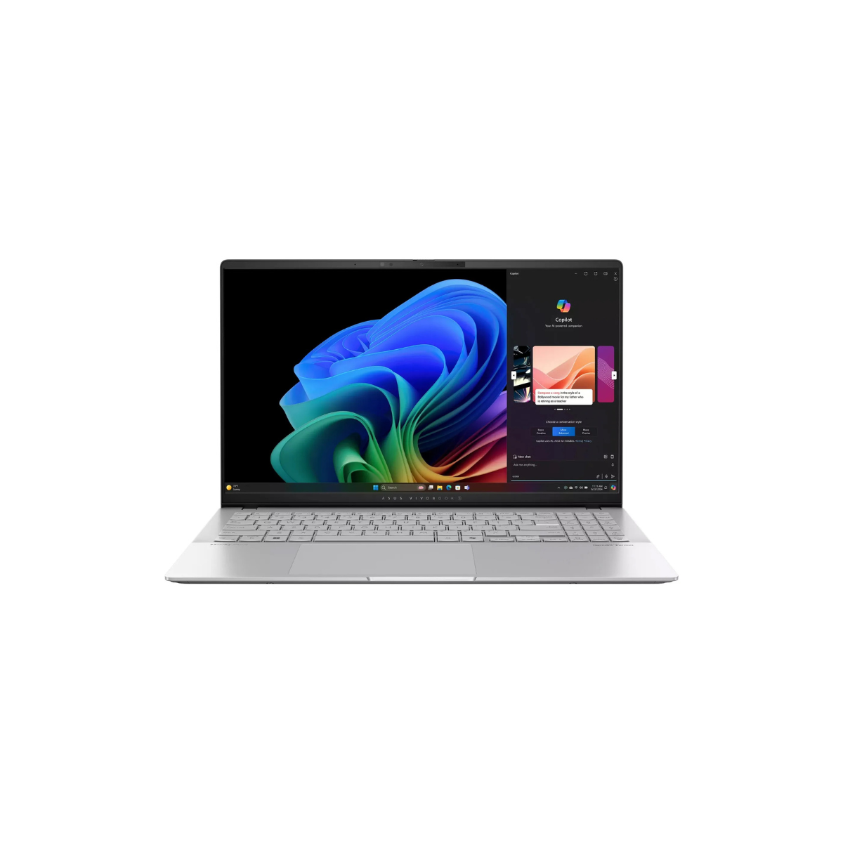 ASUS Vivobook S15 Laptop (S5507QA) Copilot+ PC - Snapdragon X Plus - 16GB Ram - 1TB (NVMe M.2 SSD) - 15.6 3K OLED - Cool Silver - 1YW-