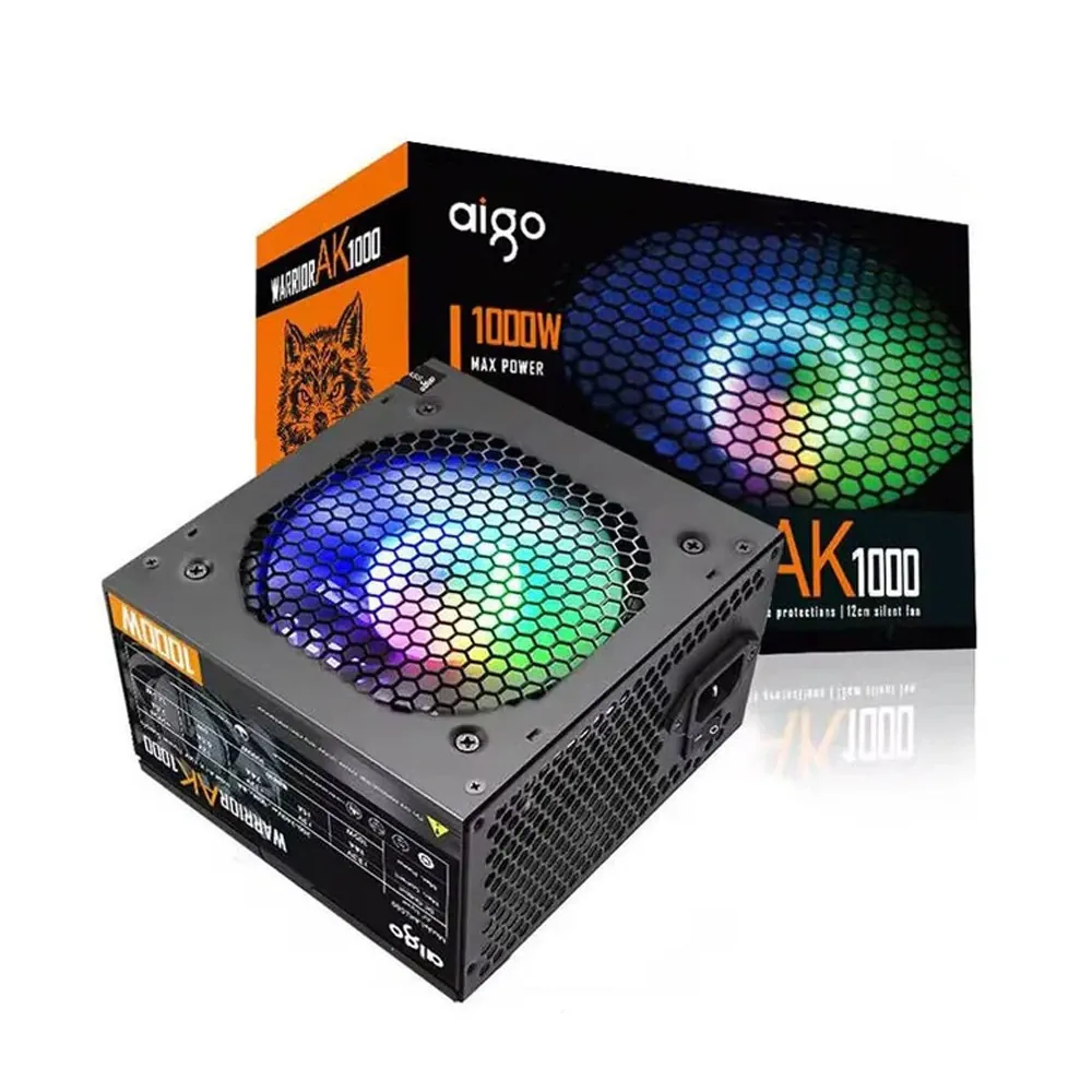Aigo Darkflash AK1000 RGB Non-Modular Gaming Power Supply 1000W - Black