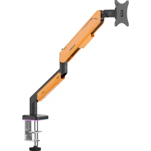 AndaSeat Stealth Pro II RGB A9X Single Monitor Arm - 17-42 Inch - Black-Orange