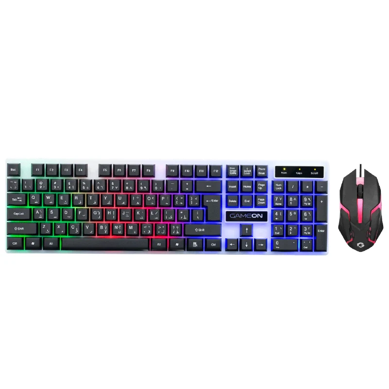 GAMEON Dominion Series GO21KM-B Wired Keyboard & Mouse 2 in 1 Combo - English-Arabic