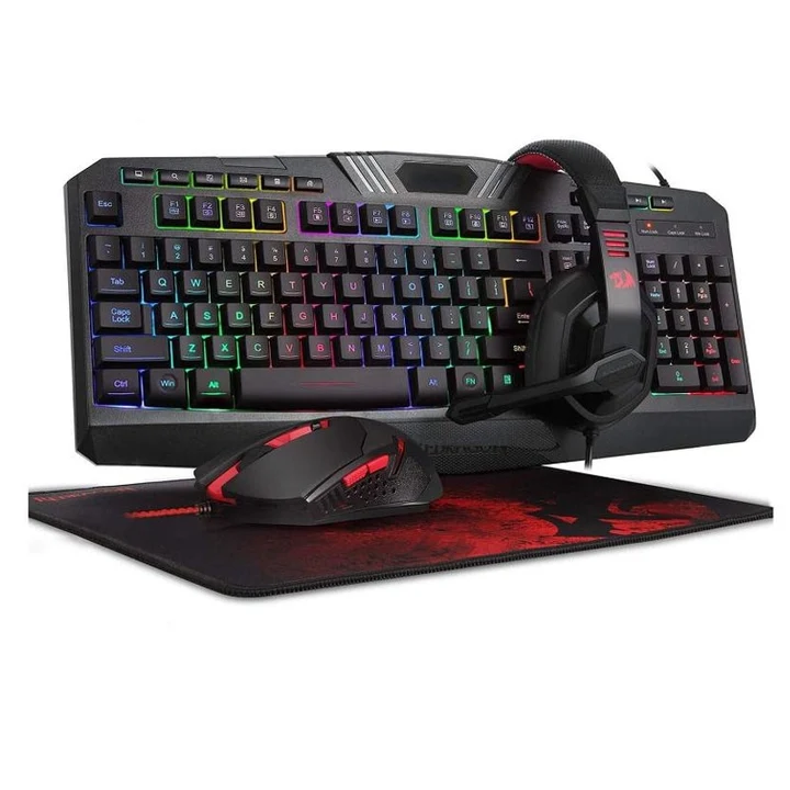 Redragon S101 PC Gaming Keyboard and Mouse Combo + Mousepad + Headset with Mic - Image 4