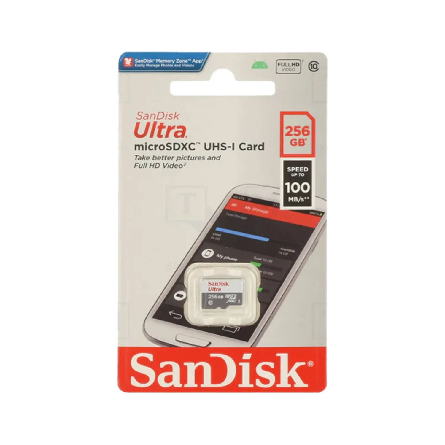 SanDisk 256GB Ultra microSD Card - 100MB/s