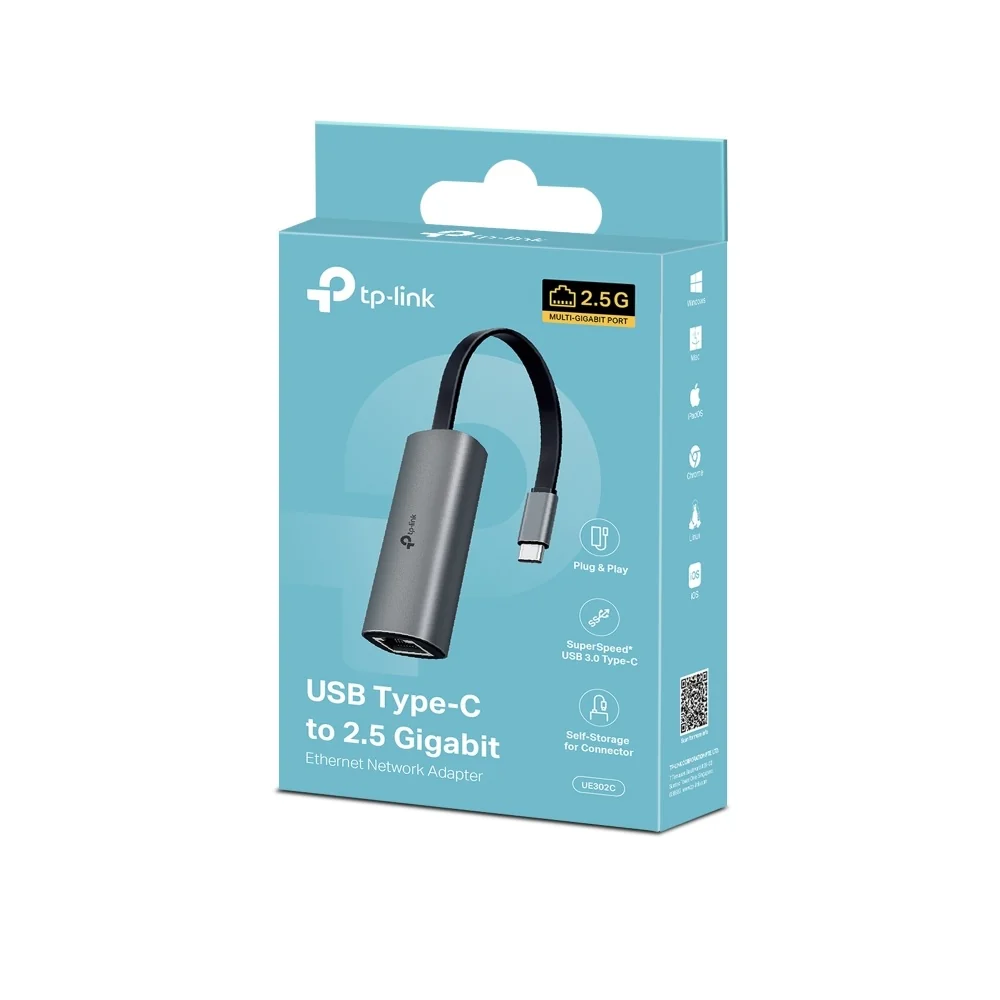 TP-Link UE302C USB-C To 2.5 Gigabit Ethernet Network Adapter