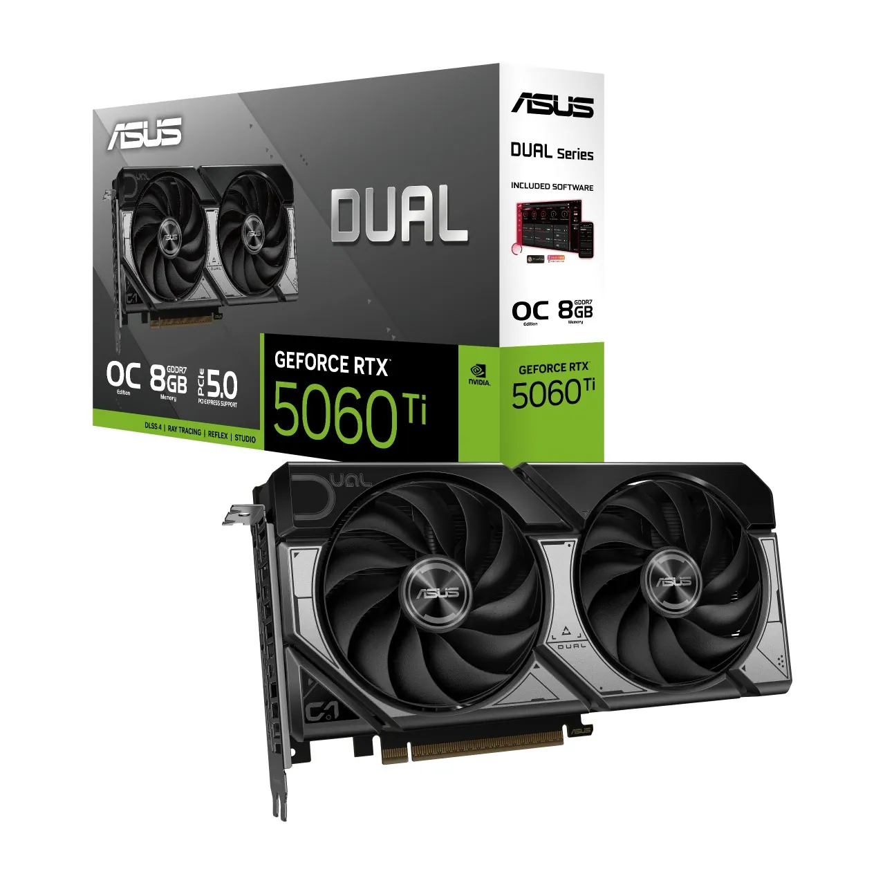 ASUS Dual GeForce RTX 5060 Ti 8GB OC Edition Graphic Card GDDR7 - 90YV0MP2-M0NA00