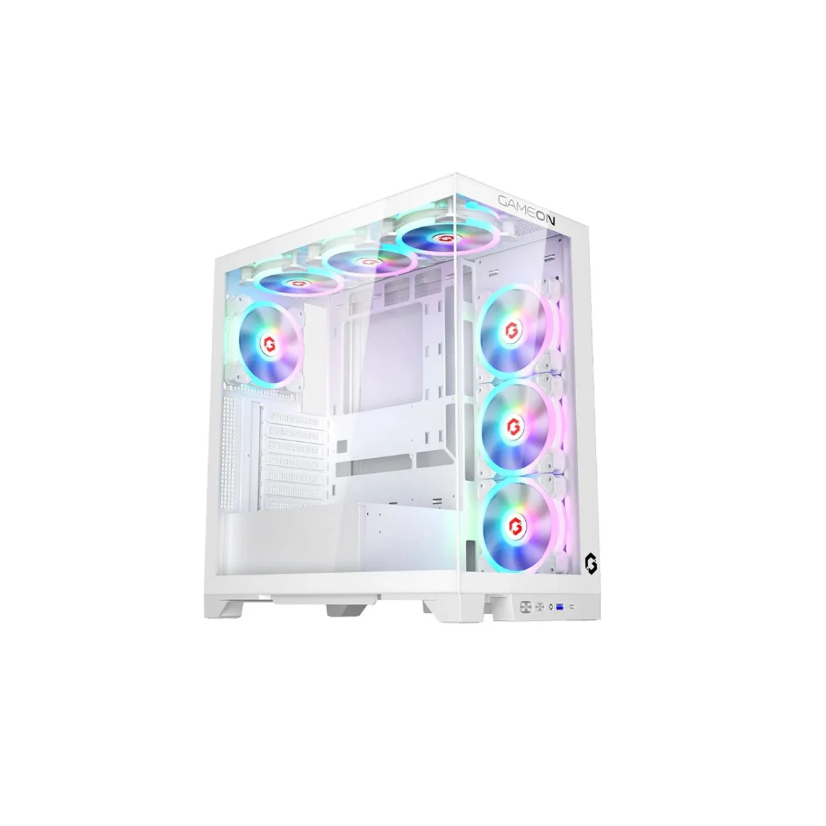 GameOn Emperor Midnight IV Series Mid Tower Gaming Case - White