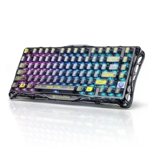 GravaStar Mercury K1 Lite 75% Wireless Mechanical Gaming Keyboard - Transparent Black