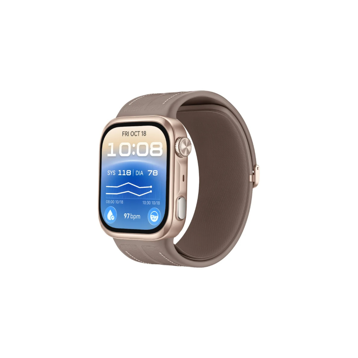 Huawei D3 Riva-B19 Smart Watch - 1.92" AMOLED - Bluetooth - Mocha Gold - 55020KKP
