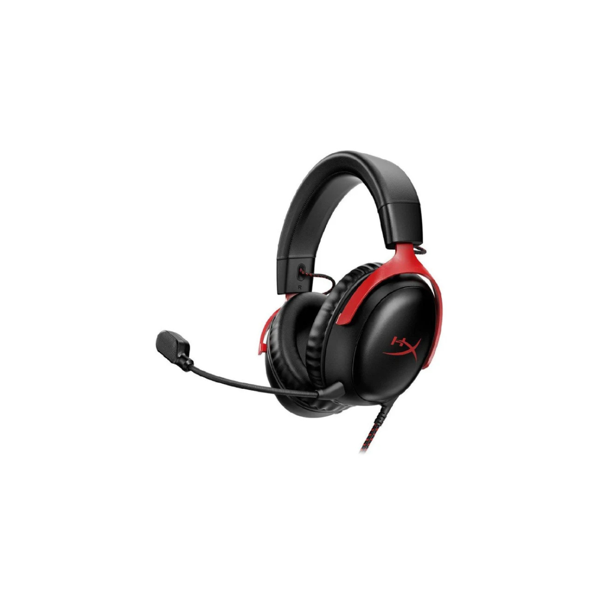 HyperX Cloud III Gaming Headset - Over-Ear - Wired - Black-Red - 727A9AA