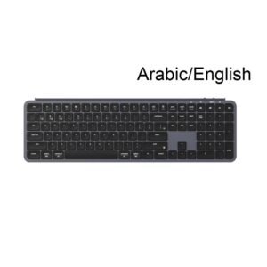 KeyChron B6 Pro Ultra-Slim Wireless Full-Size Keyboard, B6P-K1, Space Gray – Arabic/English