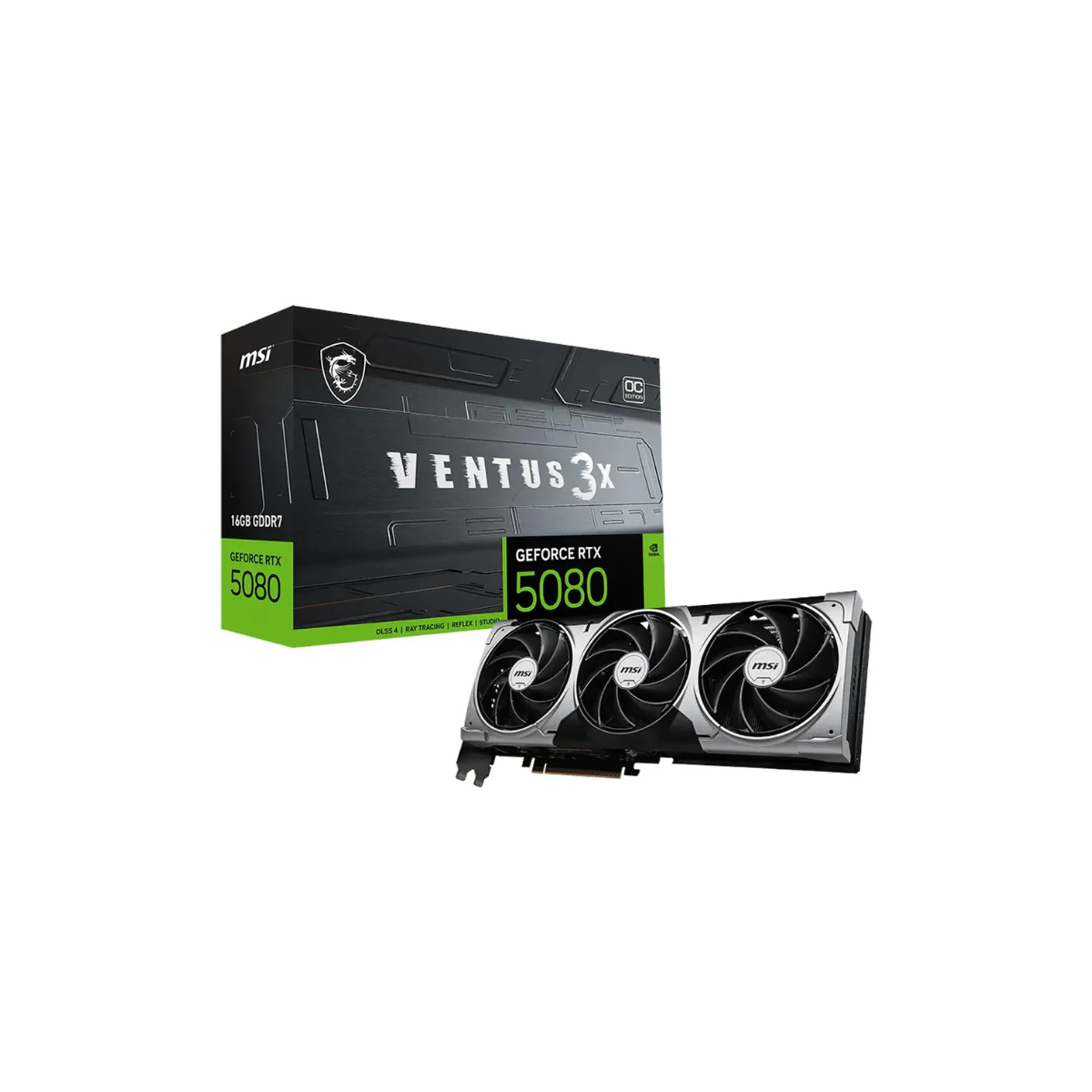 MSI GeForce RTX 5080 16GB GDDR7 Graphics Card Ventus 3X OC Edition - 912-V531-658