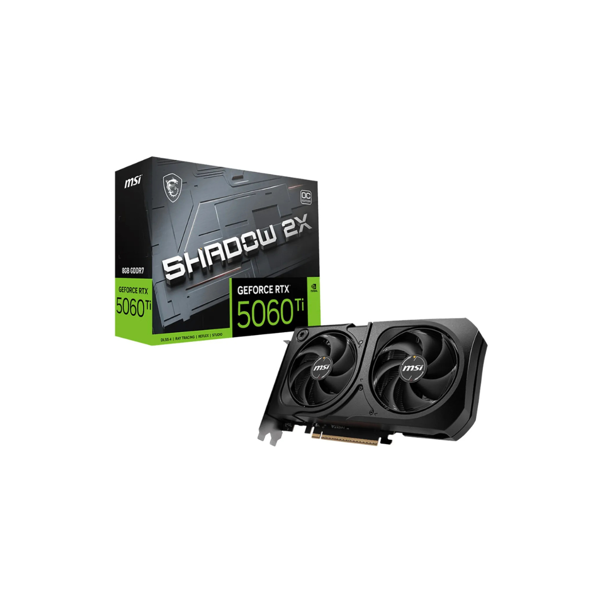 MSI Geforce RTX 5060Ti 8GB Shadow 2X OC Edition GDDR7 Graphic Card - 912-V536-023
