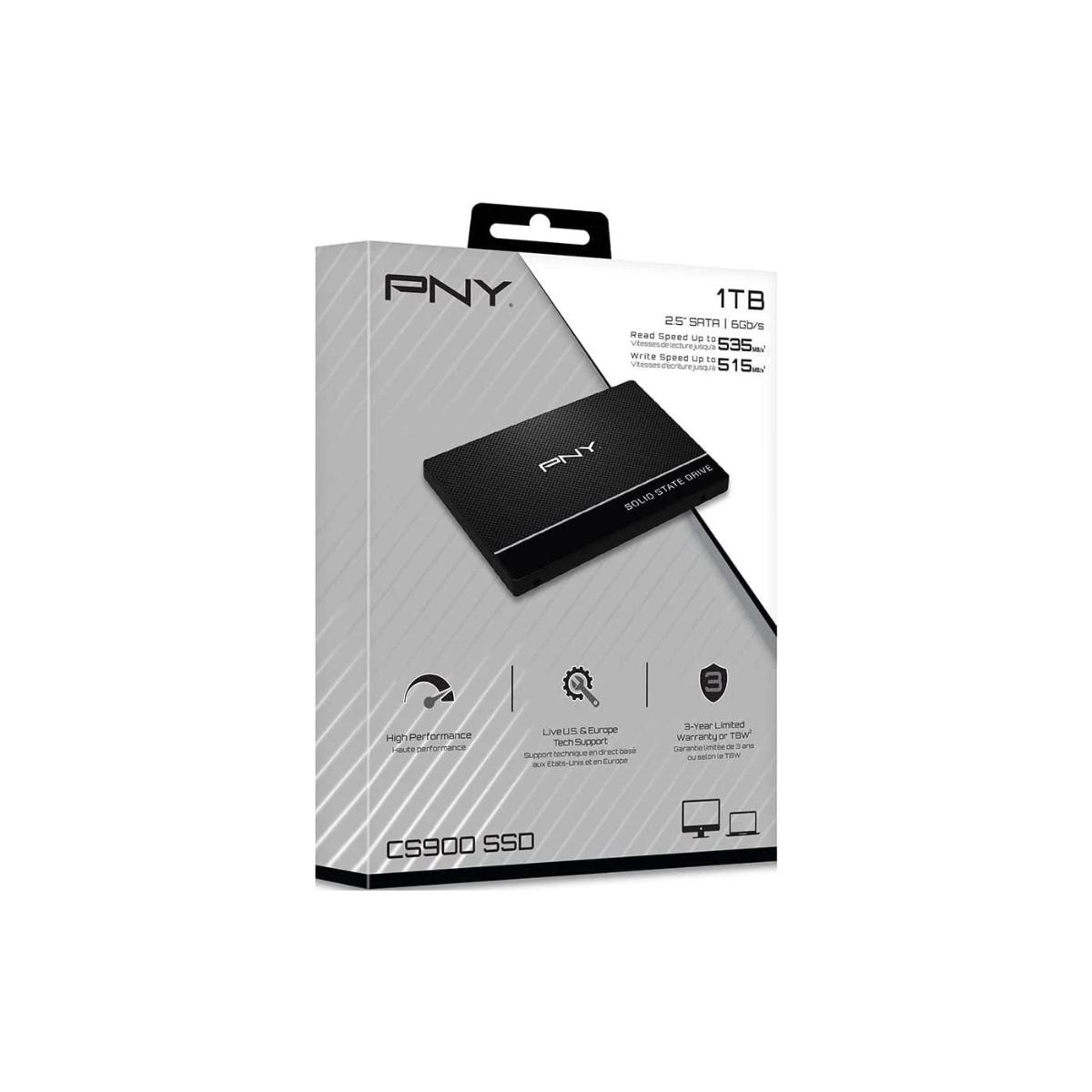 PNY CS900 1TB SSD 2.5-inch Sata - Up to 535MBs SSD-1TB-RB-1